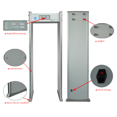 walkthrough metal detector ,walk through safety gate for detecting scanner