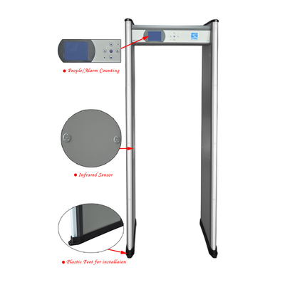 2022 best-selling models walk-through metal detector door 6 zones 99 sensitivity can be adjusted to customize the plug