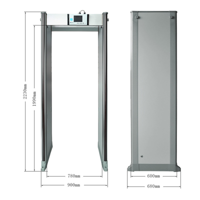 24 Zones Walk Through Metal Detector Door, Archway Metal Detector For Railway Station Security