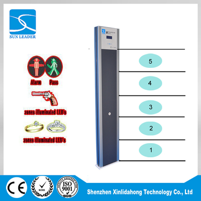 5 Zones Portable Archway door usage Walk through Metral Detector gate