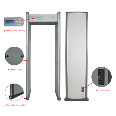 18 zones security check gate, walk through metal detector XLD-E