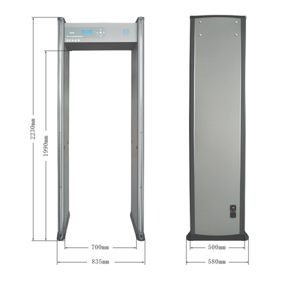 18 zones security check gate, walk through metal detector XLD-E