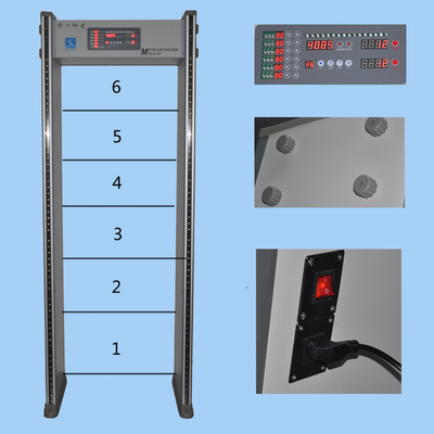 2022 best-selling models 18 zones walking metal detectors airport building gymnasium security inspection tool