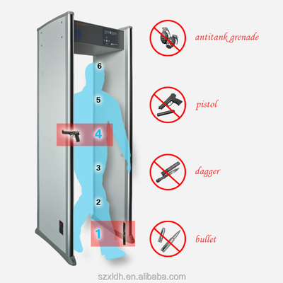 2022 best-selling models step metal detector door 6 zones 255 levels can be adjusted to customize the plug