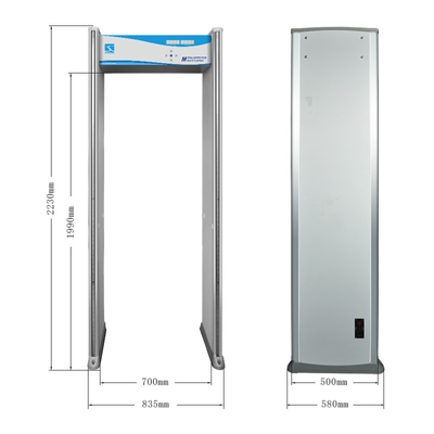 High sensitivity 6 zones door frame Walk Through Metal Detector for factory XLD-A