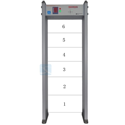 6 zones 99 sensitivity arched walk through metal detector gate XLD-II