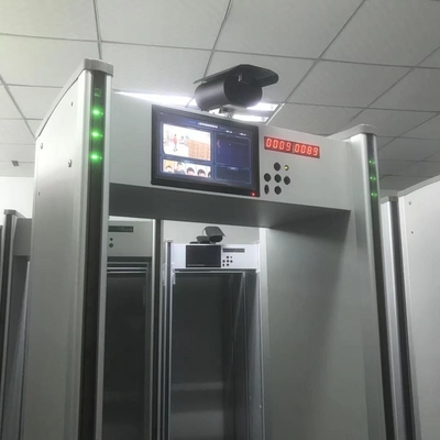 2022 best-selling models walking metal detection door body temperature monitoring abnormal alarm