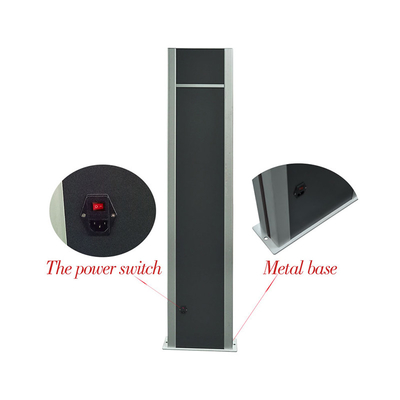 SUNLEADER XLD-H dark grey ABS cylindrical 5 Zones Portable Single stand Security industrial Walk Through Metal Detector